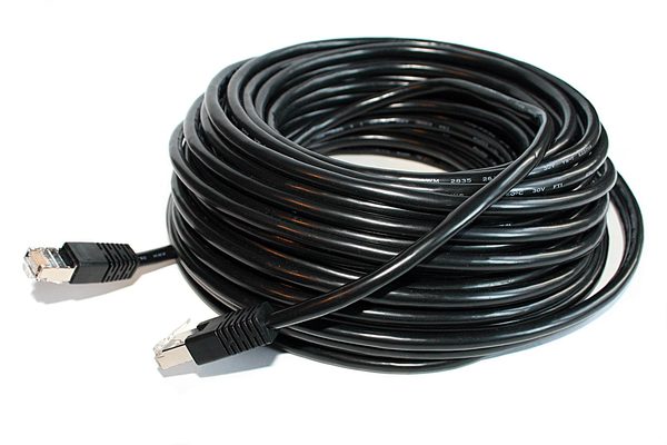 Patchcable black 20m